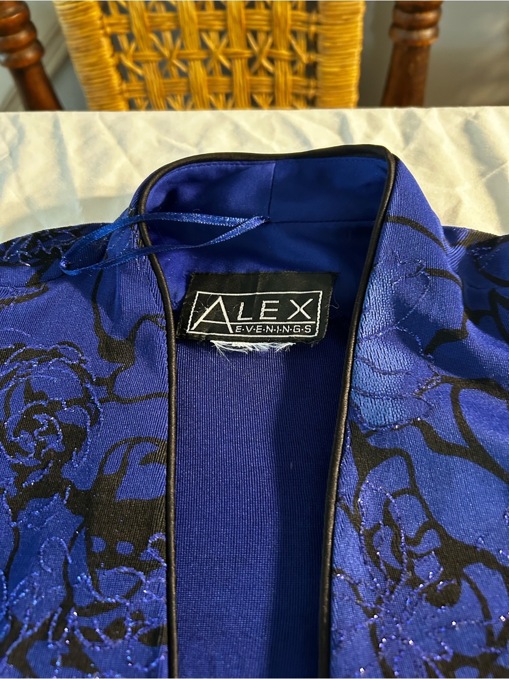 Alex Evenings Blue A-Line Blazer Long Sleeve Women Good Condition - Picture 7 of 10